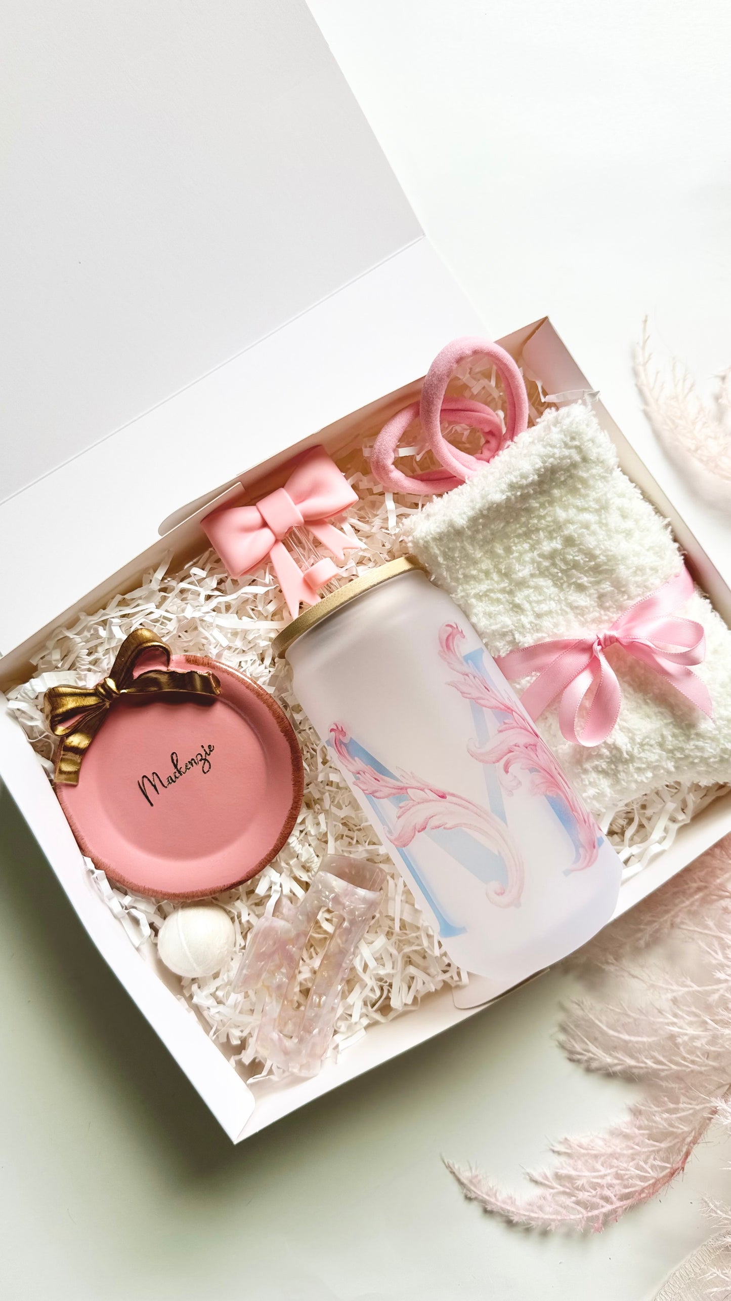 pink girly coquette bow style gift box for a teen girl Christmas gift box coquette bow pink gift idea trendy pink coquette bow style gift basket for best friend cheer up gift niece birthday gift basket birthday gift for girlfriend pamper gift coworker cheer up pamper self care gift pink aesthetic bookish girl gift basket pamper her daughter sweet 16 gift set with self care accessories for birthday gift box pamper accessories for teen girl care package gift idea for daughter care package for college dorm