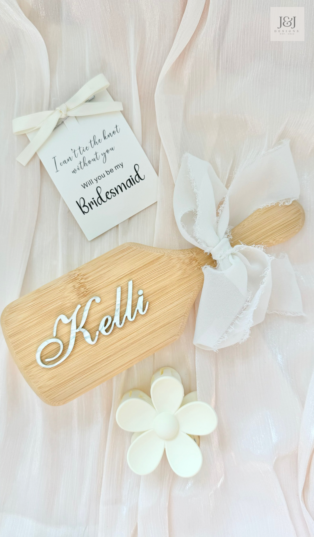 personalized proposal bridal party gift set would make the perfect proposal box for bridesmaid, proposal box for maid of honor, proposal box for matron of honor, destination wedding bridesmaids party gift idea, sister in law wedding proposal gift basket idea, flower girl gift idea for bridal proposal, personalized hair brush with name for bridesmaid, maid of honor box, teen gift for bridesmaid girl proposal box, flower girl gift idea for flower girl proposal gift box, will you help me tie the knot gift set