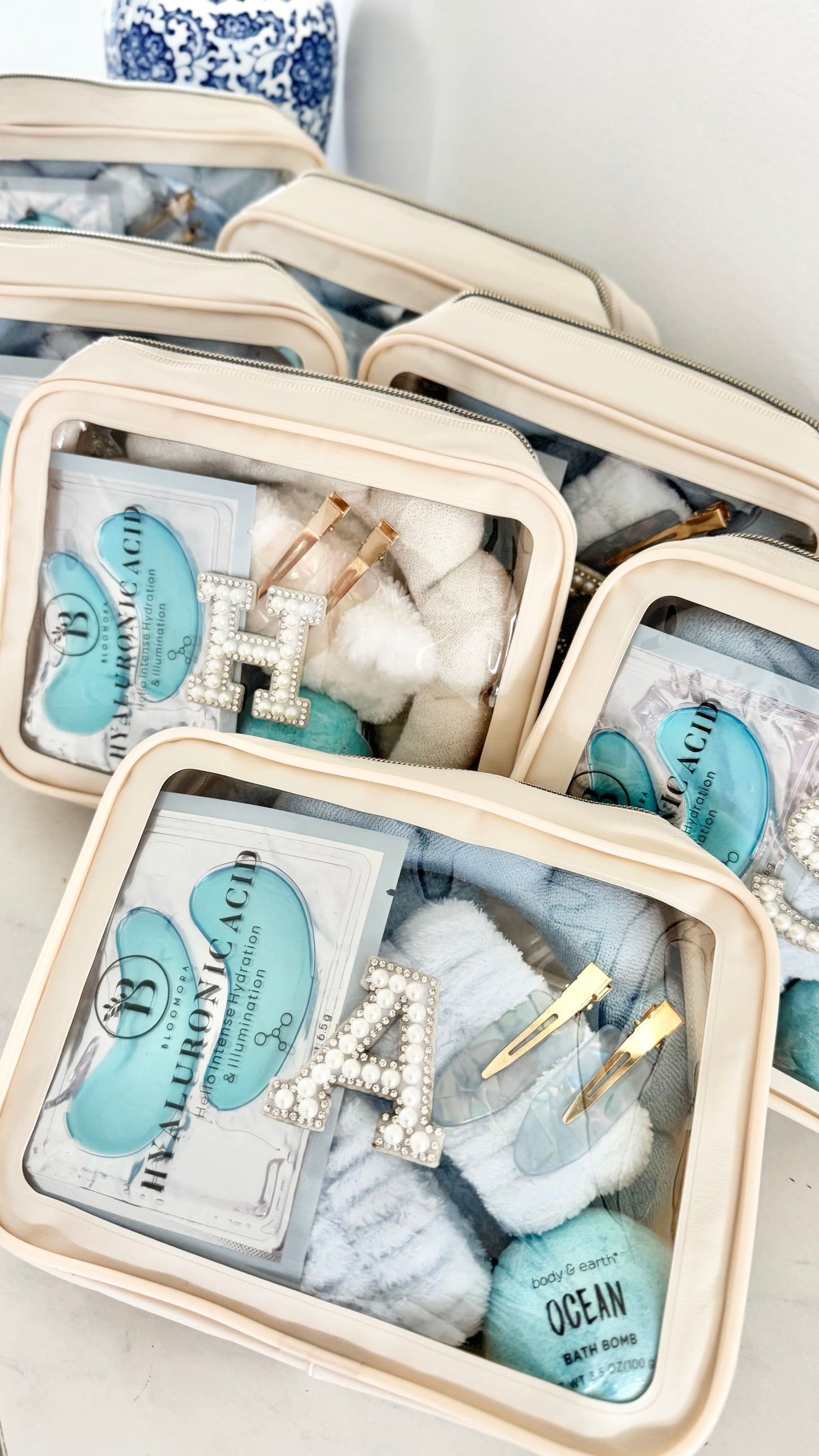 Preppy Girl Trip Gifts for Last Toast on the Coast Bachelorette Party Favor Spa Kit Gift for Blue Theme Party Bags for Beach Wedding Gifts