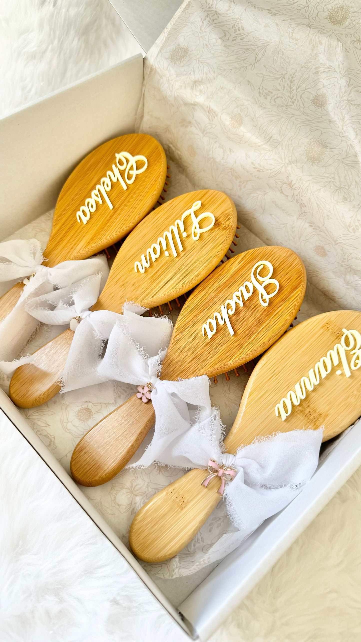 Personalized Hairbrush for Pink Bridesmaid Gift Custom Name Brush Bow Themed Favor Gift for Teen Daughter Pink Bow Gift for Best Friend hairbrush for sweet 16 gift idea for daughter birthday gift basket filler for niece graduation gift idea for her