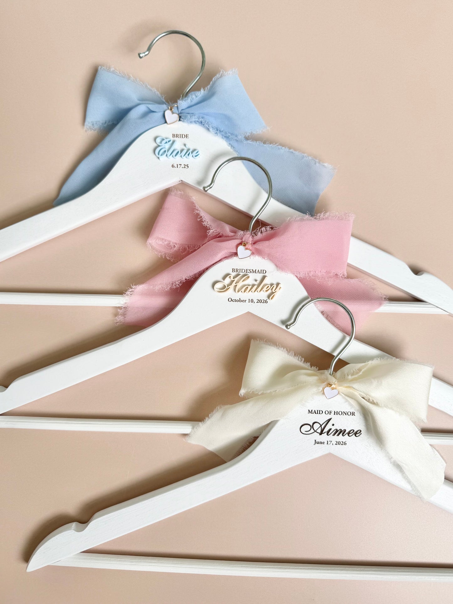 Personalized Hanger for Bridal Party Wedding Dress Hanger with Name for Bridesmaid Dress Hanger for Maid of Honor Gift for Wedding Party bride to be gift something blue gift for bride on wedding day gift for matron of honor wedding dress hanger with name for photography with wedding dress she said yes to the dress gift for wedding dress shopping day gift for mother of the bride gift for mother of the groom white wedding dress hanger with engraved wedding date and name for bridal party gift