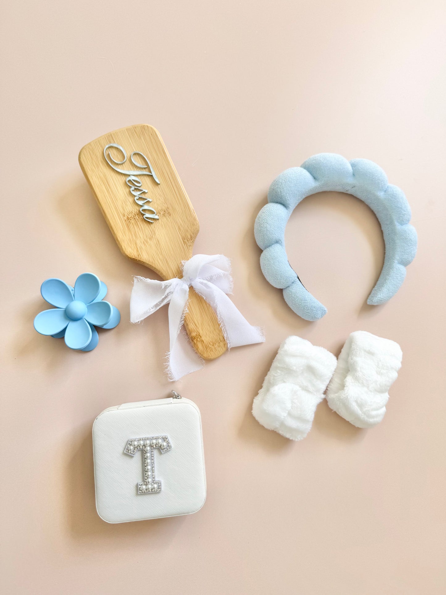 Something Blue Bride Gift Basket for Bride on Wedding Day