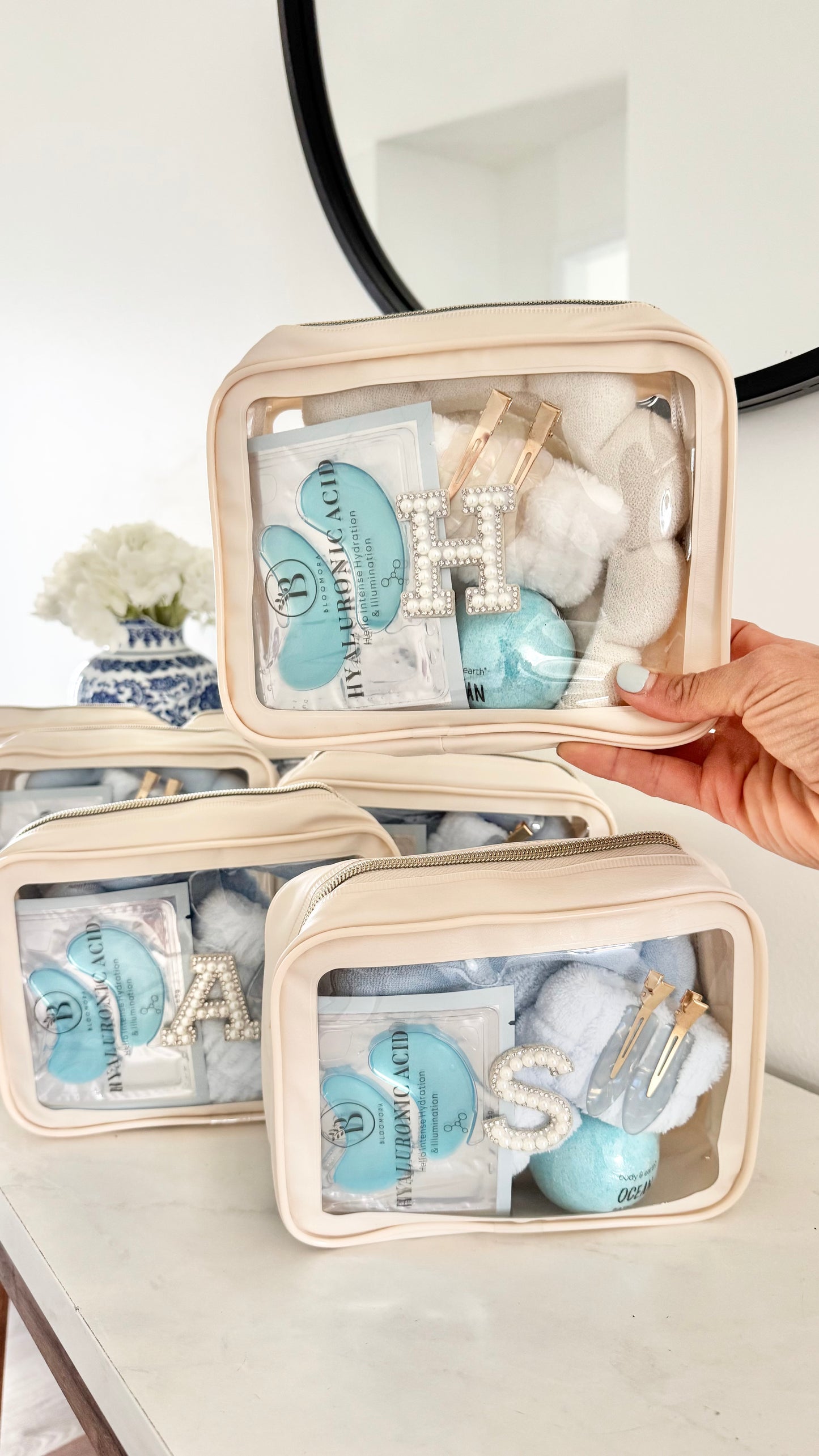 Preppy Girl Trip Gifts for Last Toast on the Coast Bachelorette Party Favor Spa Kit Gift for Blue Theme Party Bags for Beach Wedding Gifts