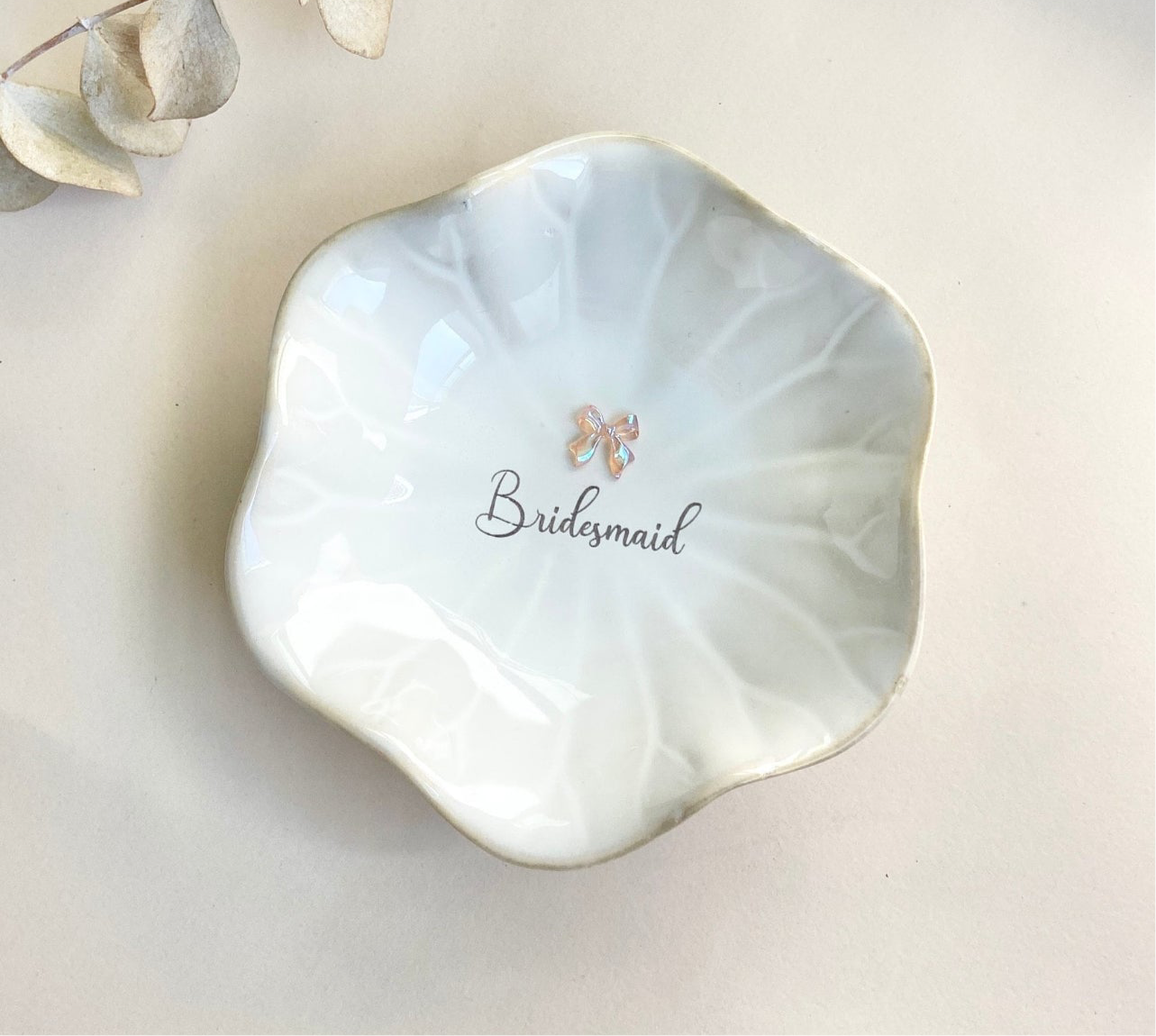 Personalized Engraved Jewelry Dish Scallop Trinket Dish