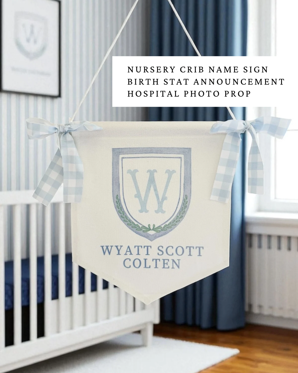 custom newborn welcome banner for hospital door baby name sign for bassinet hanger personalized birth stats card with bows baby shower decoration for boy or girl nursery wall decor floral princess crest baby photo prop for first birthday keepsake baby announcement sign fabric bow baby name banner crib decoration baby arrival sign custom baby gift idea unique baby hospital door hanger for newborn boy custom nursery decor baby birth announcement banner Custom Baby Banner with newborn name sign