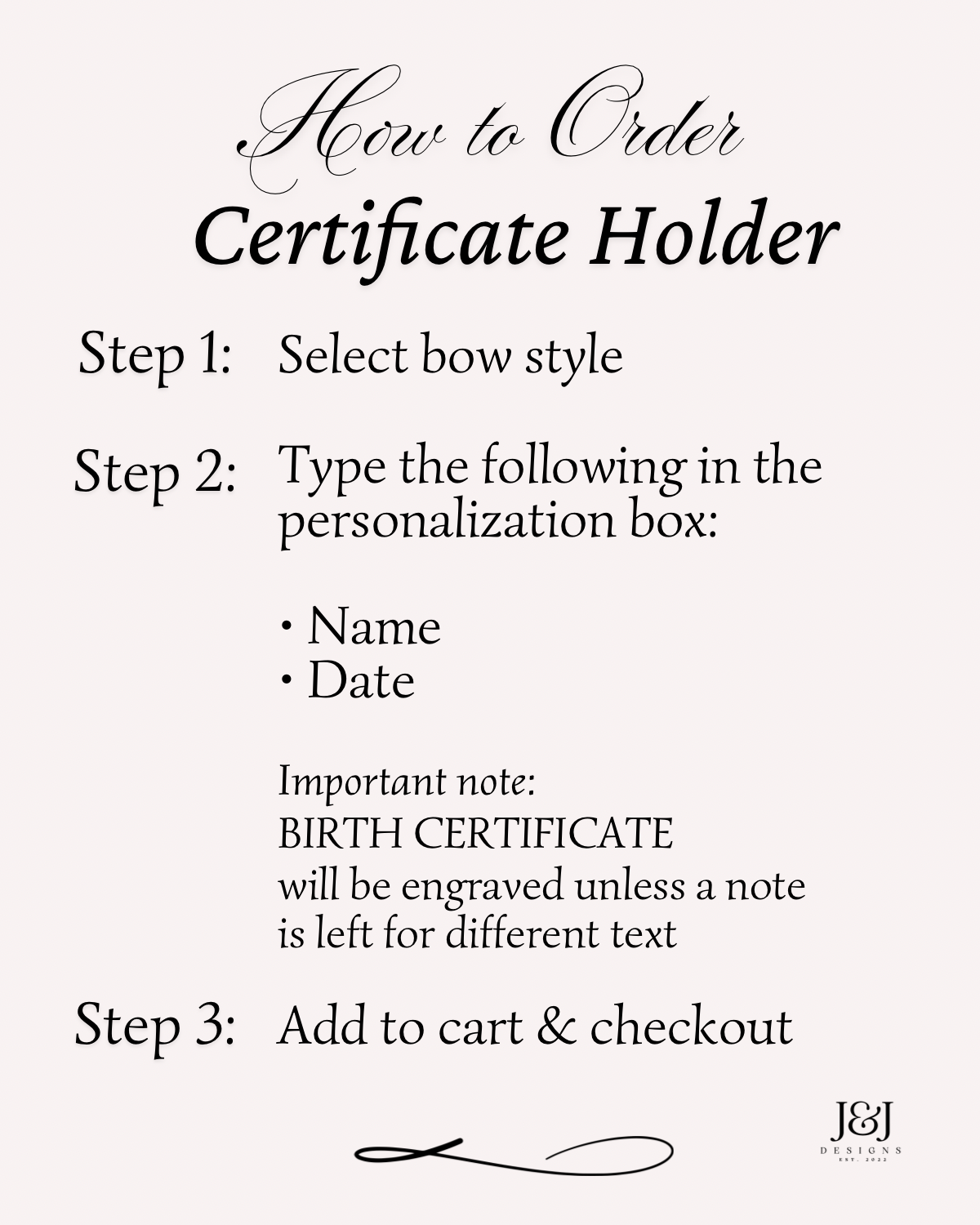 Custom Birth Certificate Holder for Newborn Baby