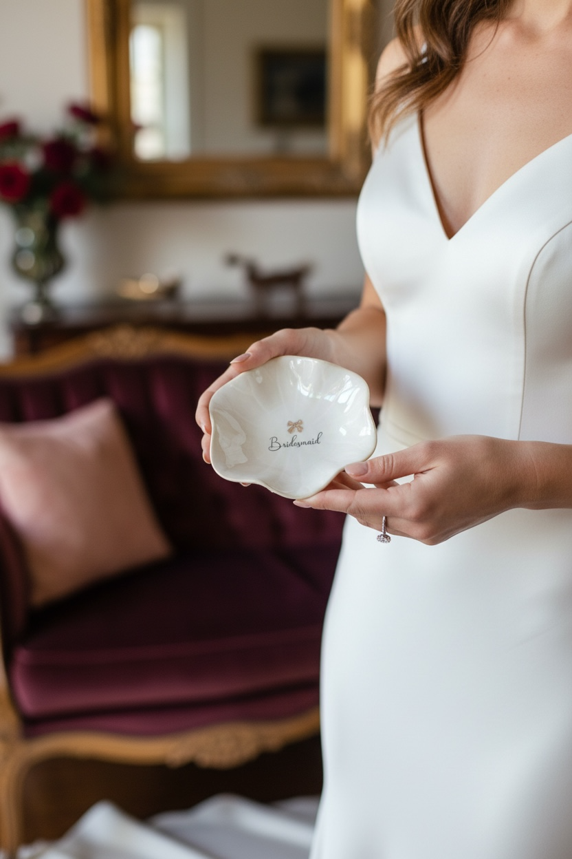 Personalized Jewelry Dish for Bridesmaid Gift for Engagement Ring Dish Gift Bridal Shower Gift for Mothers Day from Daughter Birthday Gift for bridesmaids proposal box filler gift for matron of honor gift for maid of honor gift for bride unique gift Personalized jewelry dish for bridesmaid gift idea for wedding day keepsake ring holder gift for engagement party favor or proposal box filler gift for maid of honor gift for matron of honor gift for bride to be jewelry holder gift for bridal shower