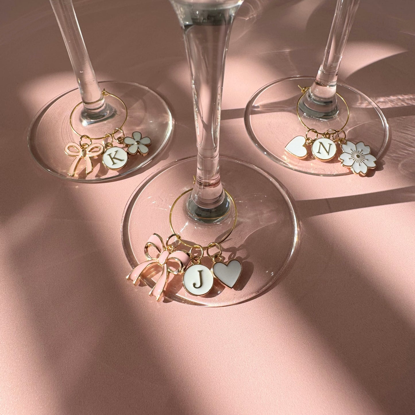wine charms DIY girls trip gift personalized wine glass charms champagne flute charms custom drink markers bachelorette party wine accessories unique wine charm set fun wine glass identifiers handmade wine tags bridal shower gift idea girls weekend wine decor choose your charm wine charm kit travel wine gift wine night essentials charmed wine glasses DIY wine charm project cute wine glass charms girlfriend gift idea