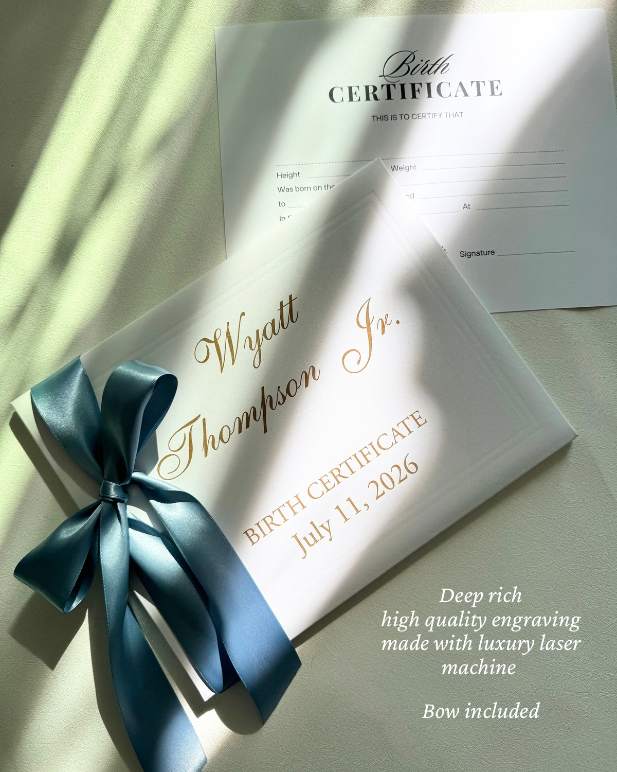 Custom birth certificate holder for newborn baby boy gift keepsake folder to store and protect important birth documents personalized baby shower gift for boy mom unique newborn keepsake book safe folder for birth paper baby boy memory book for new mom gift personalized christening gift for boy protective document holder for nursery decor baby keepsake for first birthday newborn gift for mom special baby record storage folder for boy keepsake for first birthday newborn gift for mom unique gift