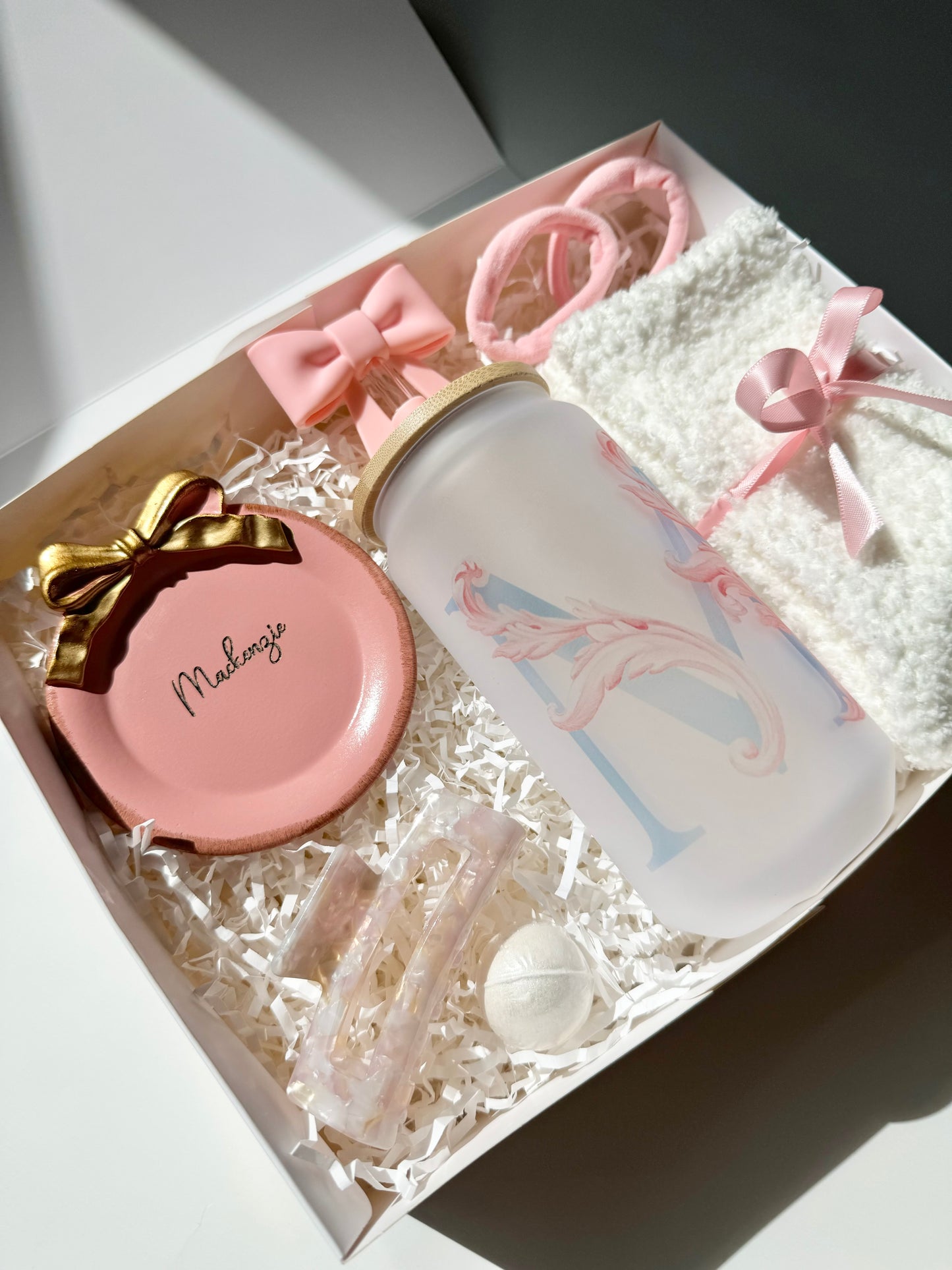 pink girly coquette bow style gift box for a teen girl Christmas gift box coquette bow pink gift idea trendy pink coquette bow style gift basket for best friend cheer up gift niece birthday gift basket birthday gift for girlfriend pamper gift coworker cheer up pamper self care gift pink aesthetic bookish girl gift basket pamper her daughter sweet 16 gift set with self care accessories for birthday gift box pamper accessories for teen girl care package gift idea for daughter care package for college dorm