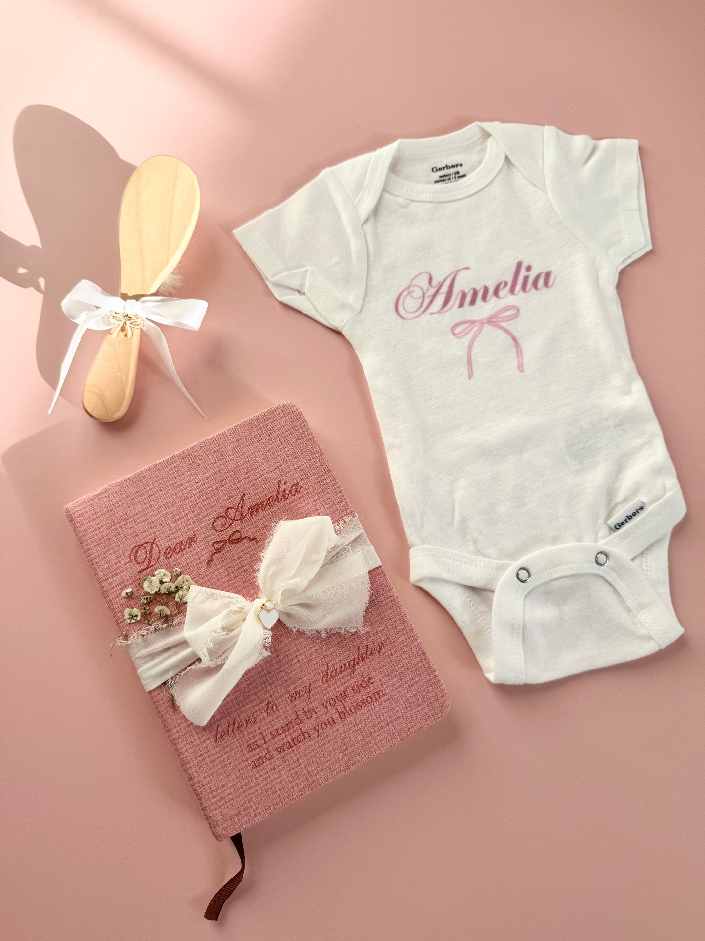 Baby Gift Personalized Baby Shower Girl Gift Box for Newborn Girl Mom Gift Letters to My Daughter Journal Gift for New Parent Pregnancy Gift mom to be gift set pregnant new mom gift basket for congratulations new baby girl gift box for pregnant gift