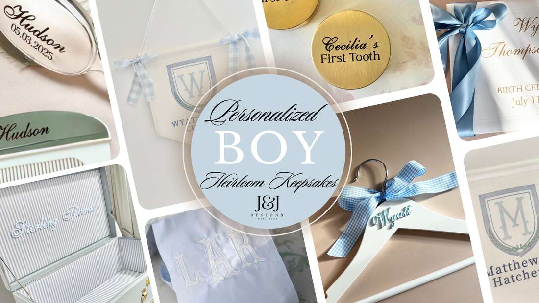 Personalized Heirloom Keepsakes for Boys - Baptism, First Birthday, Christmas