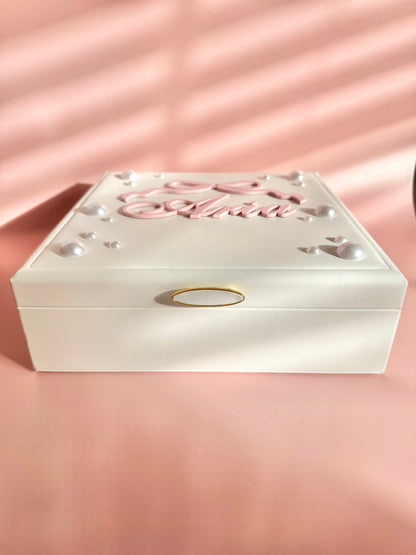 personalized white jewelry box for teen girl sweet 16 jewelry box with name engraving custom jewelry organizer for teenage daughter personalized jewelry case for granddaughter birthday teen girl Christmas gift jewelry storage box customized with name jewelry box for sweet sixteen keepsake luxury jewelry organizer for teen girl birthday gift personalized jewelry case for daughter teen girl travel jewelry box with compartments personalized jewelry organizer niece present Christmas daughter gift