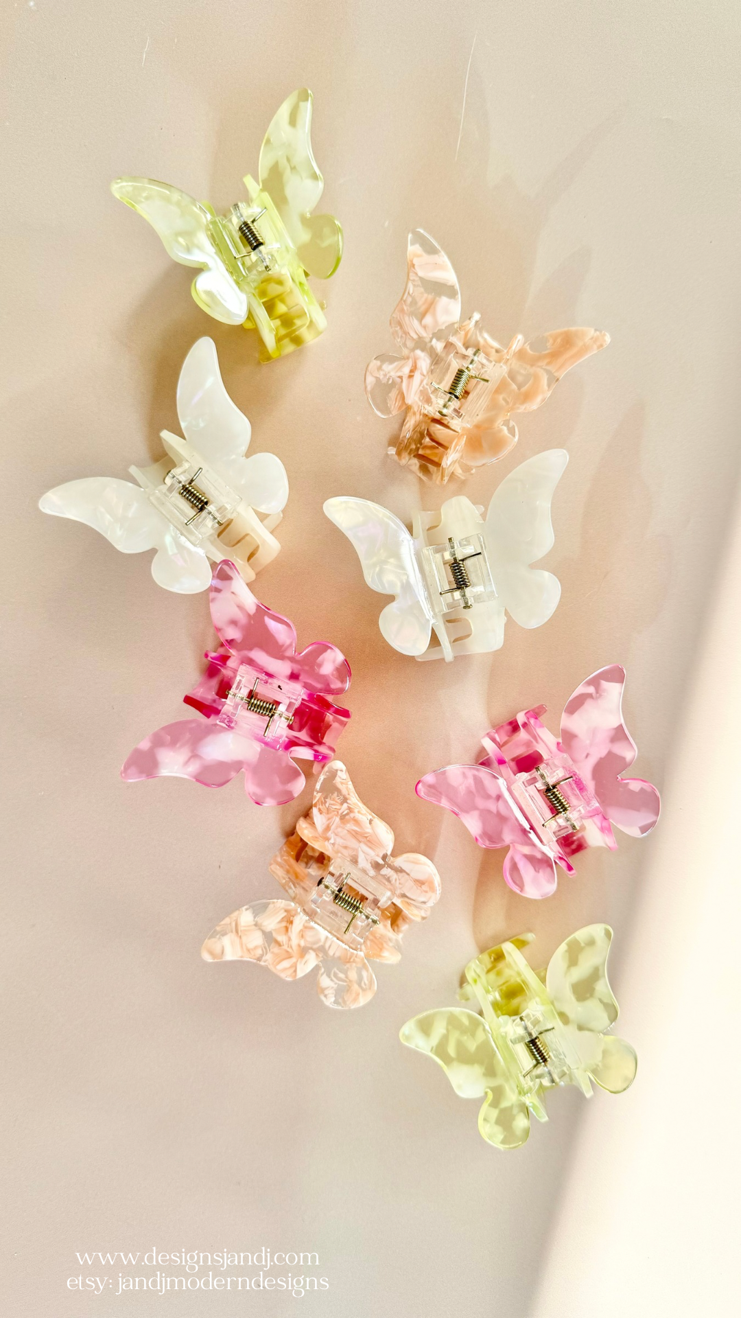 Acetate Butterfly Hair Claw Clips