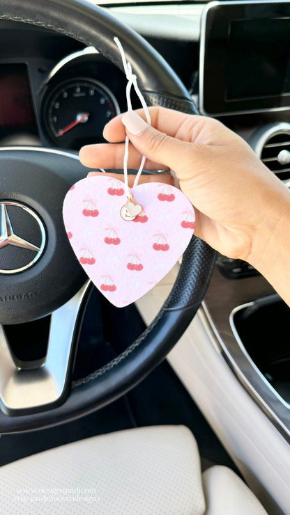 Custom Car Air Freshener Heart Shaped