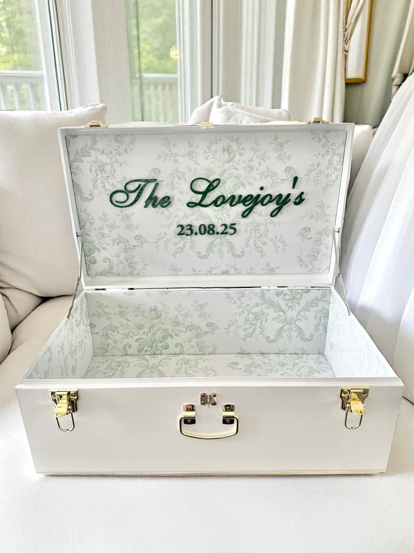 Bride Personalized Keepsake Trunk with Name Wedding Gift