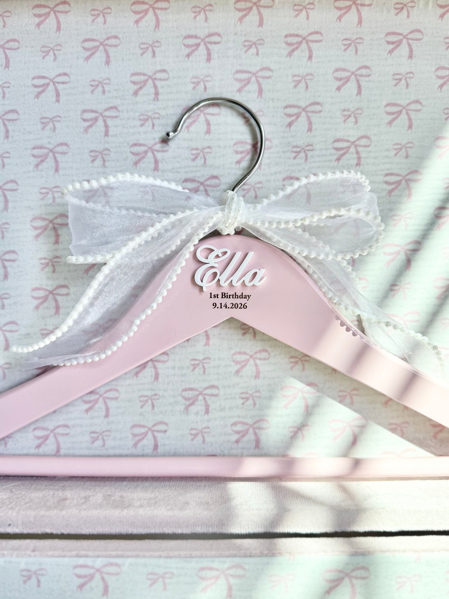 Personalized 1st birthday dress hanger for toddler girl first birthday outfit keepsake hanger for baby girl photoshoot prop newborn first outfit hanger custom engraved wooden hanger baby shower gift for niece or granddaughter special keepsake for daughter birthday party dress hanger milestone outfit display timeless memory gift for parents or grandparents heirloom hanger for smash cake photoshoot outfit or special occasion first birthday celebration baby girl first outfit hanger with name custom