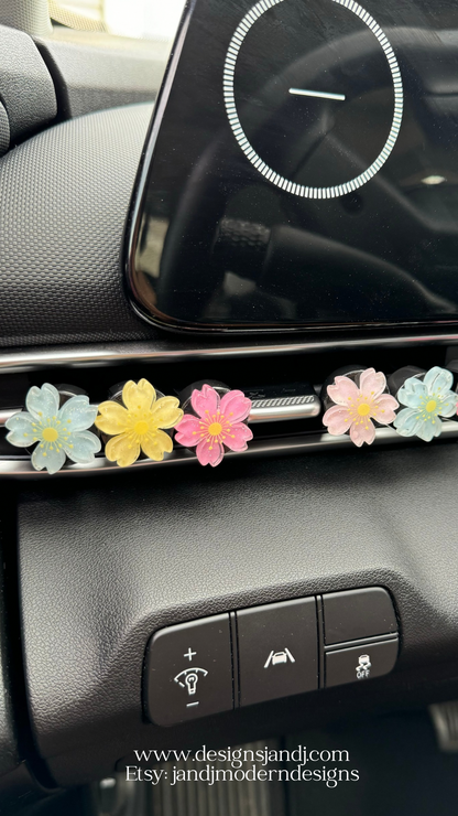 Dahlia Flower Car Clip Vent Air Freshener