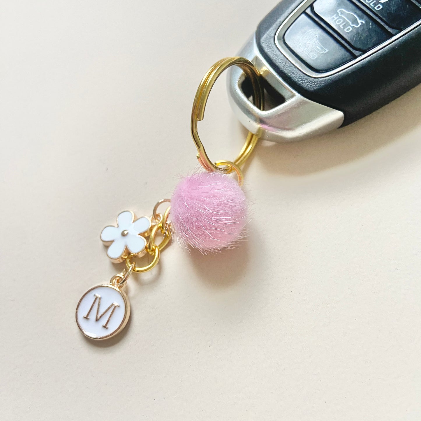 Initial Charm Keychain