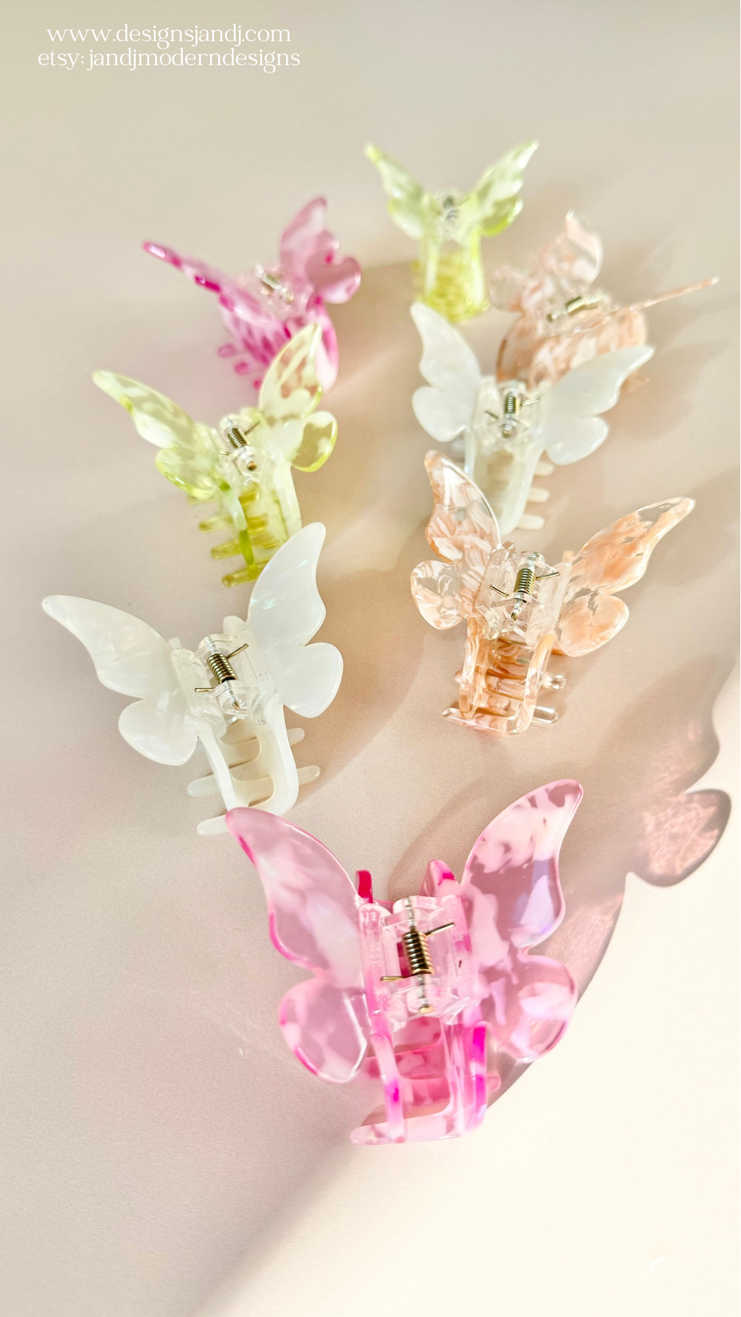 Acetate Butterfly Hair Claw Clips