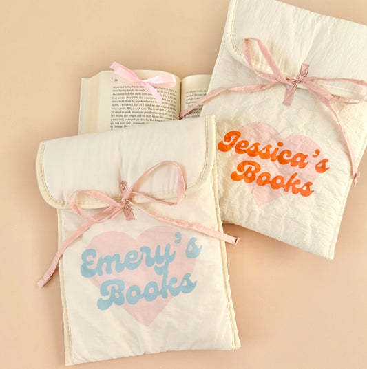 Personalized Book Sleeve with Your Custom Text