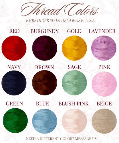 Embroidered Satin Dust Bag