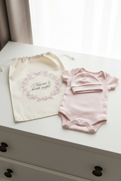 Personalized Baby Clothes Dust Bag Keepsake Storage