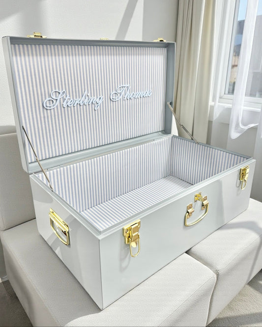 Custom Keepsake Trunk for Boy First Birthday Gift for Son Toddler Gift for Nephew Christmas Gift Grandson Heirloom Gift Boy Nursery Decor boy keepsake trunk petite Keep trunk for boy first birthday party nephew gift for grandson boy memory box trunk for child gift idea for a boy baptism Christmas gift idea for nephew gift for newborn baby boy nursery decor blue keepsake trunk gift for baby shower boy gift for grandson heirloom keepsake firstborn gift memory box for new mom boy mom gift idea