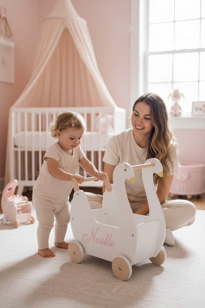 Personalized Doll Carriage Swan