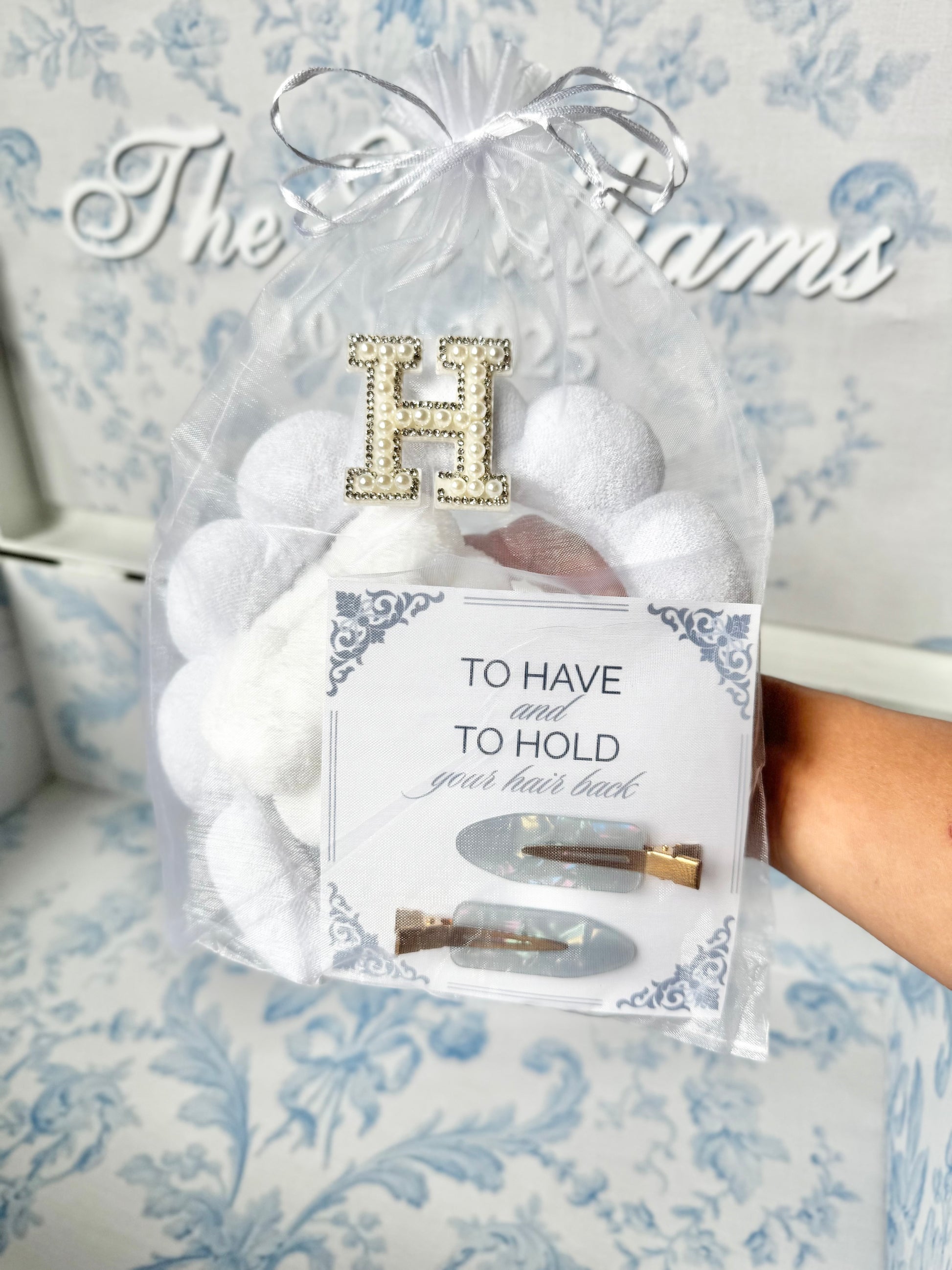 Bridesmaid gift blue spa bachelorette party favor bag with to have and to hold your hair back clips fun wedding party accessory for bride squad bridal shower thank you gift bulk bridesmaid goodie bag idea unique maid of honor favor bridal party take away bag bridesmaid proposal box filler bride tribe spa accessory wedding day prep gift practical bridesmaid favor hair clip keepsake for bachelorette weekend celebration personalized bridesmaid party favor bag for wedding party day of wedding gifts