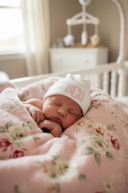 Monogram Baby Hat Embroidered
