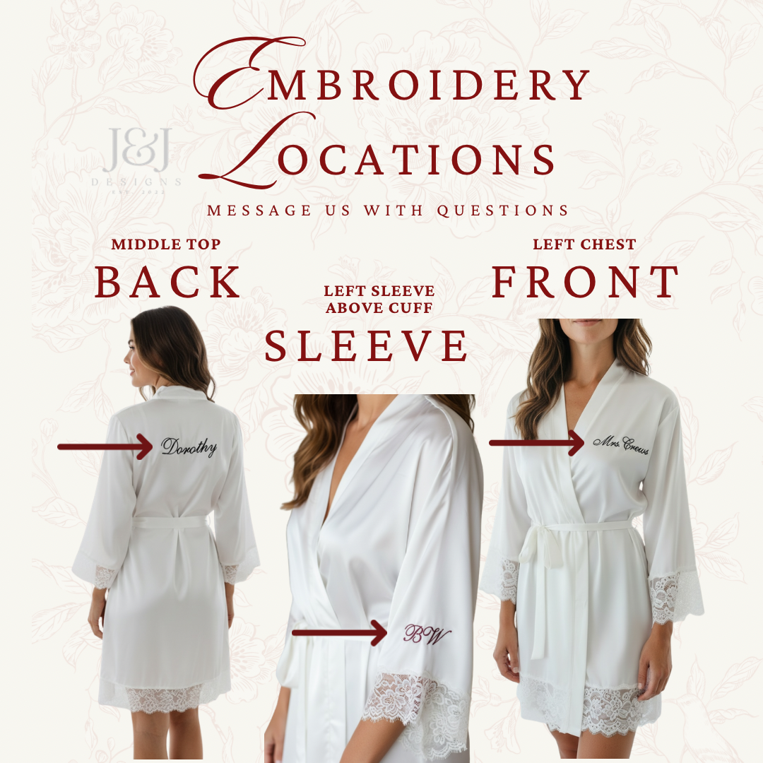 Personalized Bride Robe Embroider with Name