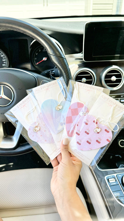 Custom Car Air Freshener Heart Shaped