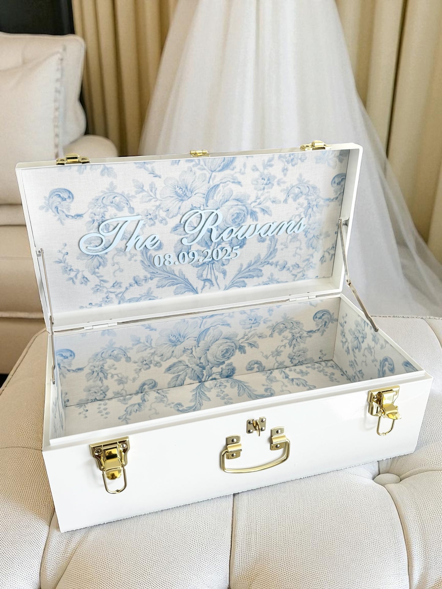 Bride Personalized Keepsake Trunk with Name Wedding Gift