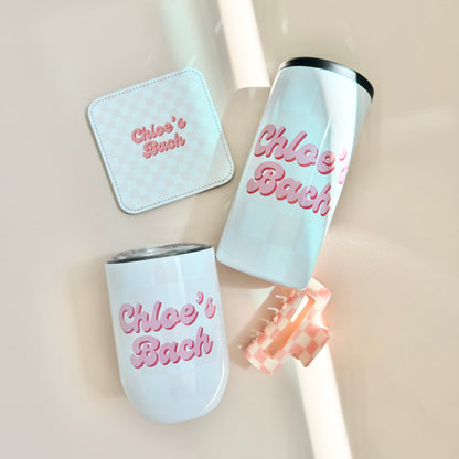 Personalized White Crossbody Bridal Party Gift Bags