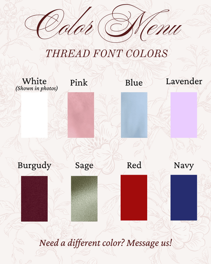 Custom Monogram Baby Bow Sash