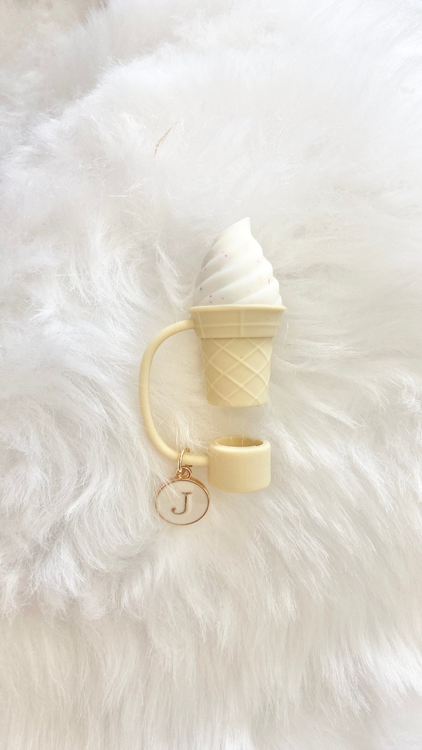 Vanilla Ice Cream Straw Cap