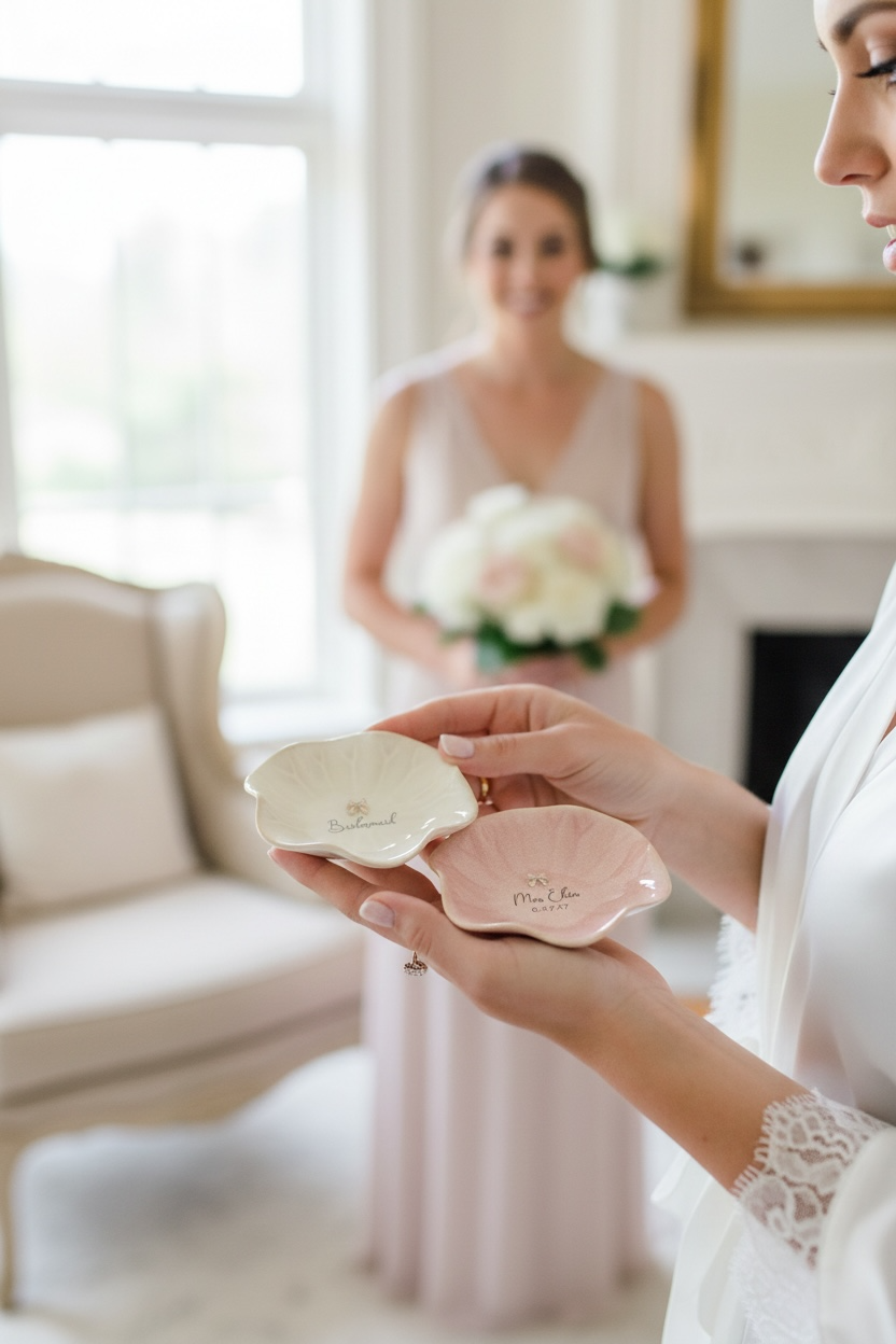 Personalized Jewelry Dish for Bridesmaid Gift for Engagement Ring Dish Gift Bridal Shower Gift for Mothers Day from Daughter Birthday Gift for bridesmaids proposal box filler gift for matron of honor gift for maid of honor gift for bride unique gift Personalized jewelry dish for bridesmaid gift idea for wedding day keepsake ring holder gift for engagement party favor or proposal box filler gift for maid of honor gift for matron of honor gift for bride to be jewelry holder gift for bridal shower