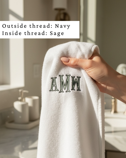 Monogram Cotton Hand Towel
