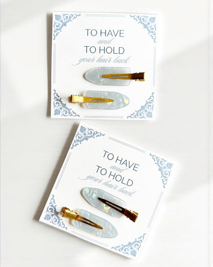 Bridesmaid gift blue spa bachelorette party favor bag with to have and to hold your hair back clips fun wedding party accessory for bride squad bridal shower thank you gift bulk bridesmaid goodie bag idea unique maid of honor favor bridal party take away bag bridesmaid proposal box filler bride tribe spa accessory wedding day prep gift practical bridesmaid favor hair clip keepsake for bachelorette weekend celebration personalized bridesmaid party favor bag for wedding party