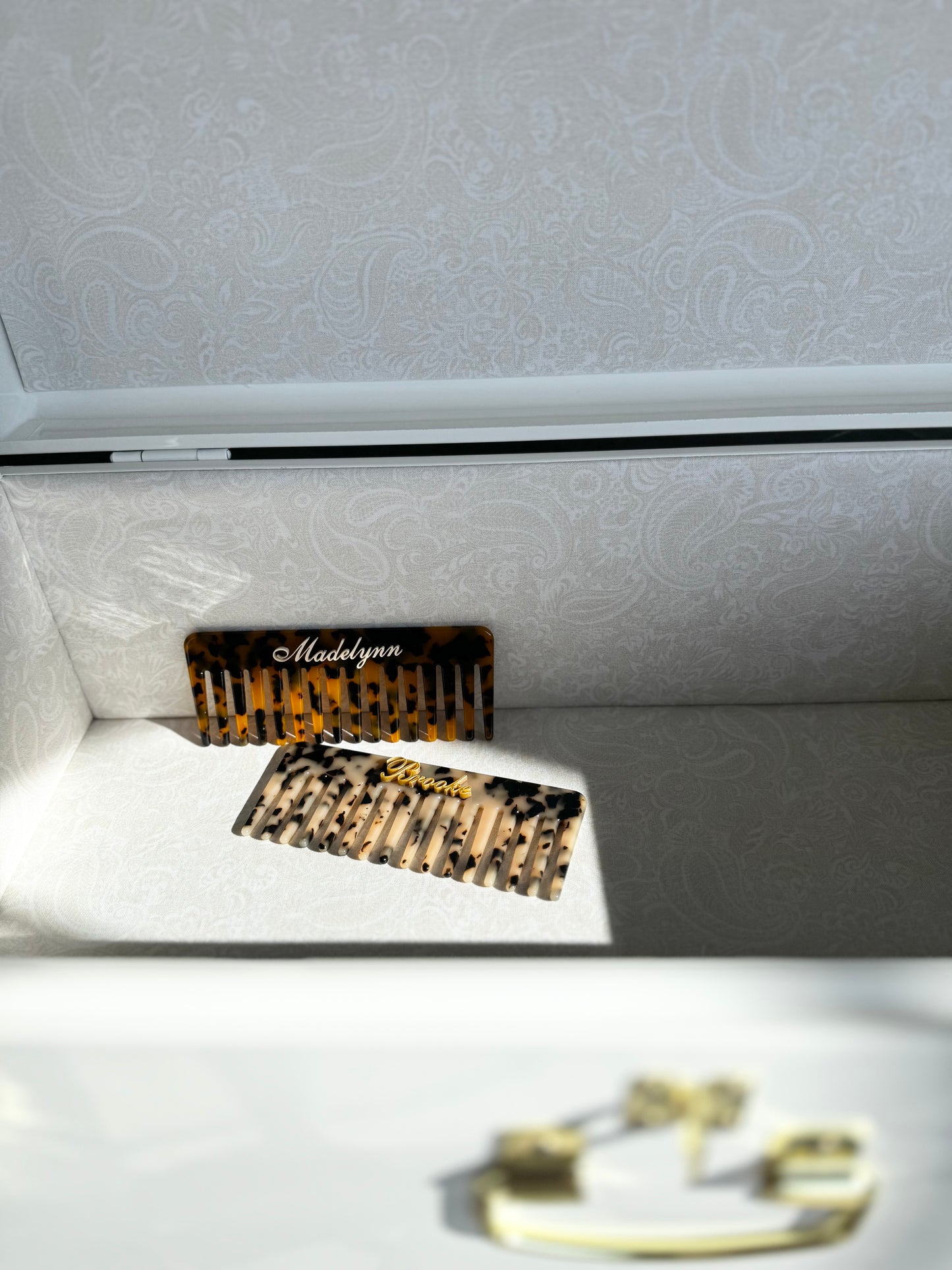 Personalized Tortoise Shell Comb Hair Accessory