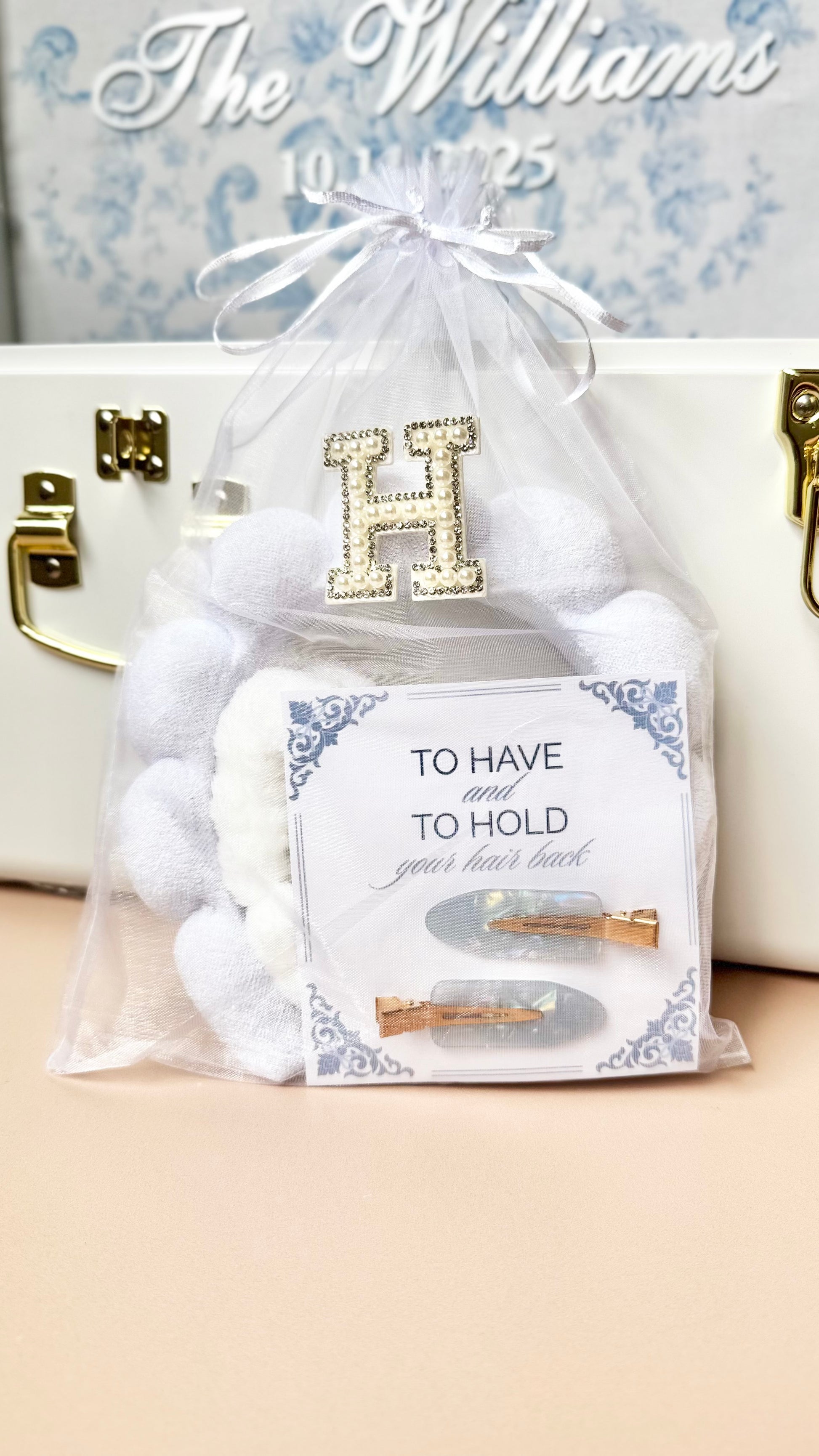 Bridesmaid gift blue spa bachelorette party favor bag with to have and to hold your hair back clips fun wedding party accessory for bride squad bridal shower thank you gift bulk bridesmaid goodie bag idea unique maid of honor favor bridal party take away bag bridesmaid proposal box filler bride tribe spa accessory wedding day prep gift practical bridesmaid favor hair clip keepsake for bachelorette weekend celebration personalized bridesmaid party favor bag for wedding party day of wedding gifts