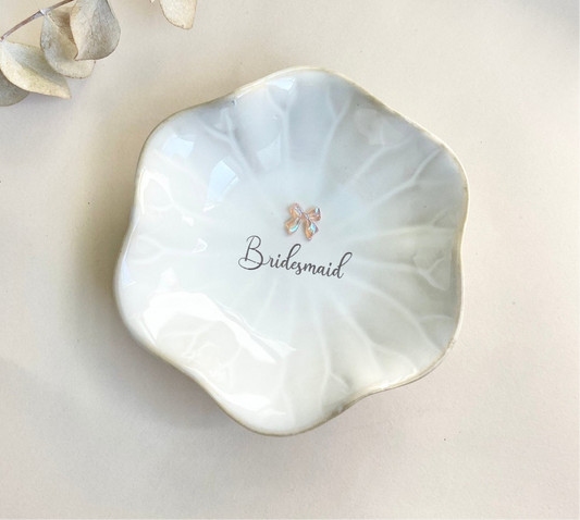 Personalized Engraved Jewelry Dish Scallop Trinket Dish