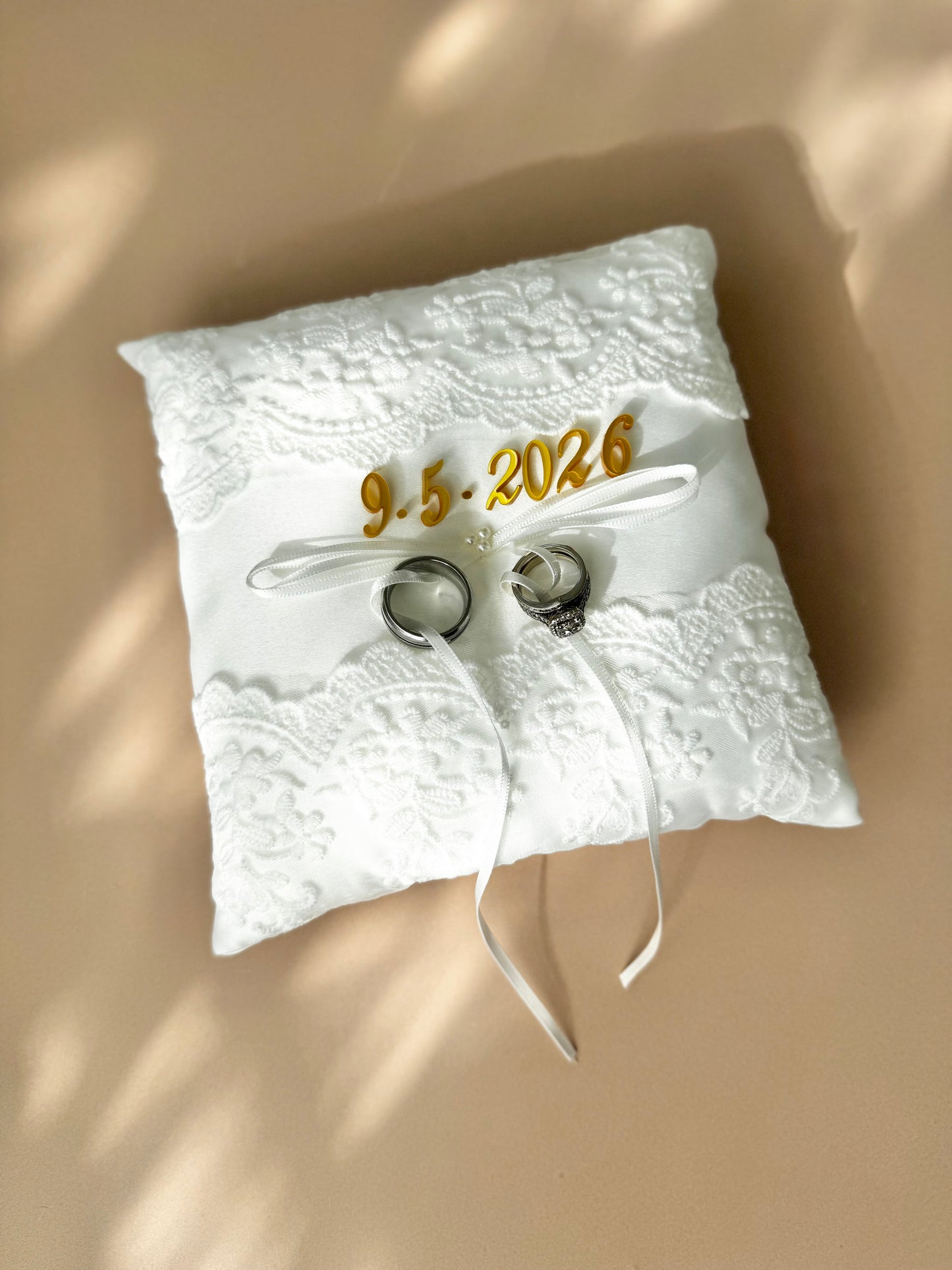 Custom personalized ring bearer pillow wedding band holder lace pearl ring cushion elegant wedding keepsake pillow for ring bearer to carry down the aisle unique wedding ceremony accessory custom wedding ring holder pillow personalized bride groom gift romantic lace ring pillow elegant pearl wedding ring cushion luxury white wedding decor personalized ceremony ring bearer accessory timeless wedding ring holder keepsake pillow for bride and groom wedding day memory gift Ring bearer pillow custom