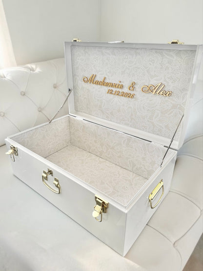 Bride Personalized Keepsake Trunk with Name Wedding Gift