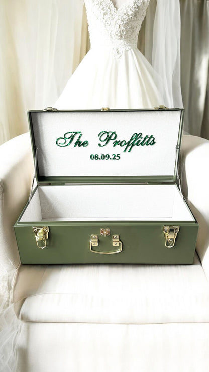 Bride Personalized Keepsake Trunk with Name Wedding Gift