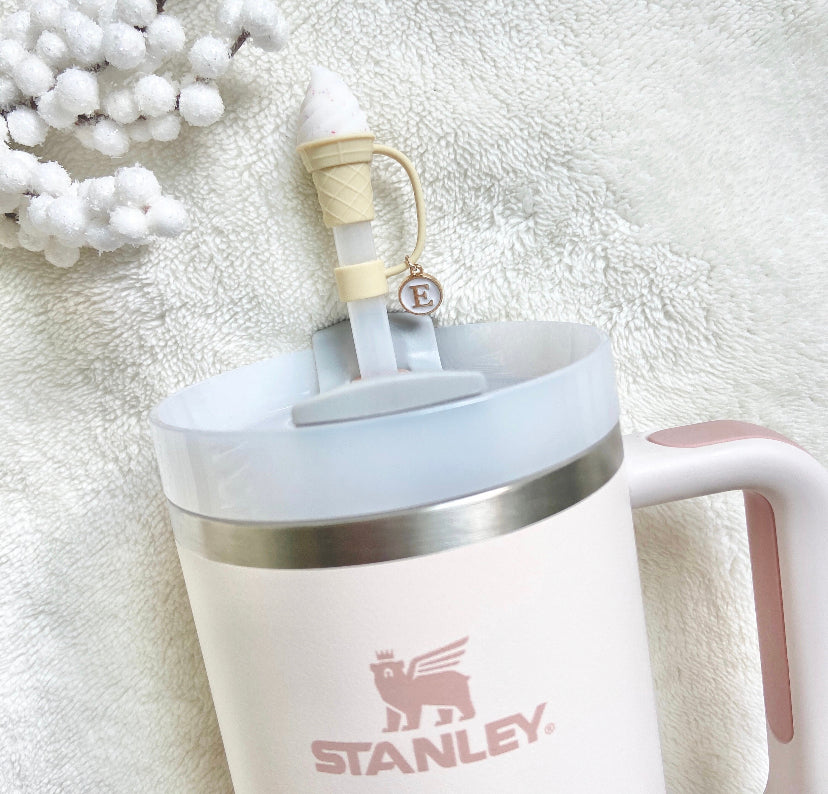 Ice Cream Stanley Tumbler Straw Cap Cover