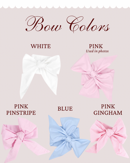 Custom Monogram Baby Bow Sash