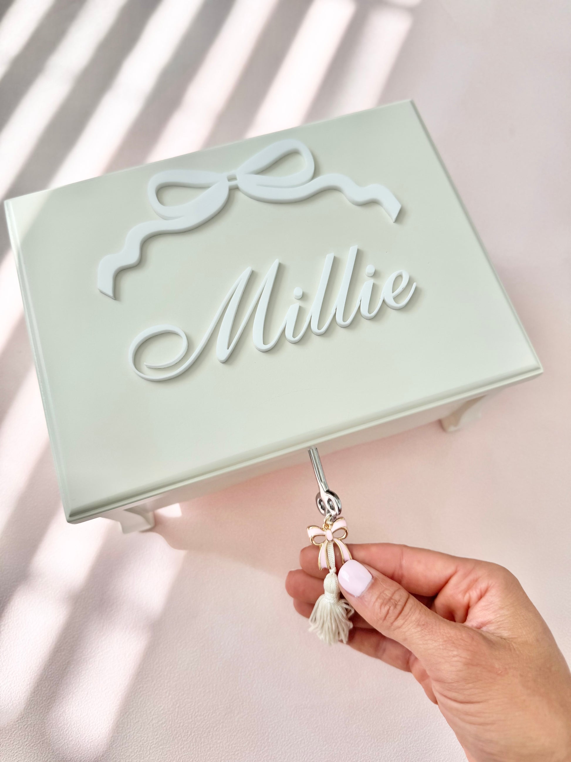 Musical Jewelry Box for Girl Keepsake for Toddler First Birthday Gift for Niece Baby Shower Newborn Girl Gift with Name for Granddaughter memory box for girl baptism gift for goddaughter from godmother gift for daughter Christmas gift for little girl This personalized musical ballerina jewelry organizer keepsake box for little girls is the best baby shower gift idea for young girl Christmas gift idea for niece birthday gift idea for daughter Easter girl Tween gift idea for first birthday toddler gift idea 