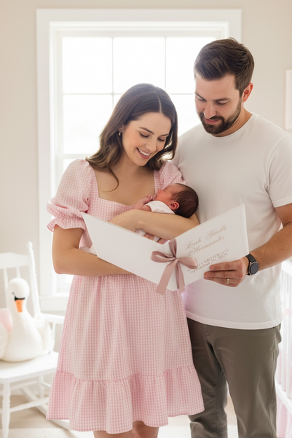 Custom Birth Certificate Holder for Newborn Baby